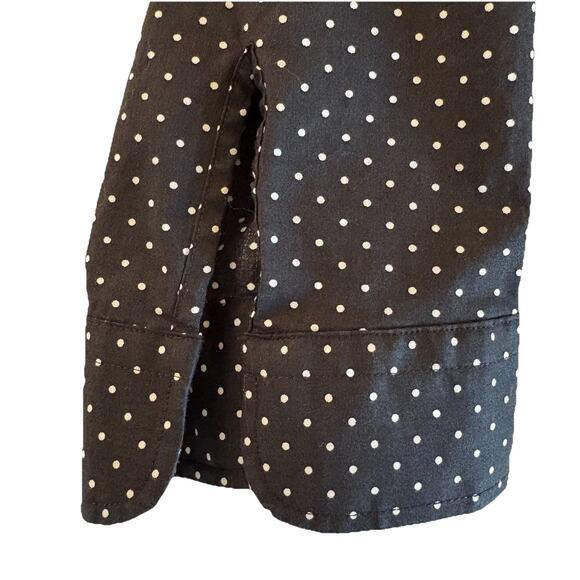 Lauren Ralph Lauren Button Down 3/4 Sleeve Non Iron Black Polka Dot Shirt Size L - Picture 5 of 12